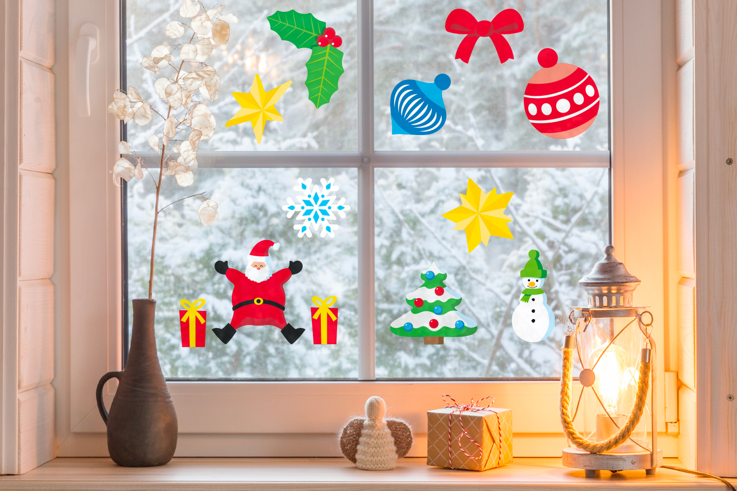 Pochette cadeau de Noël à fenêtre - Boule de Noël - Vide