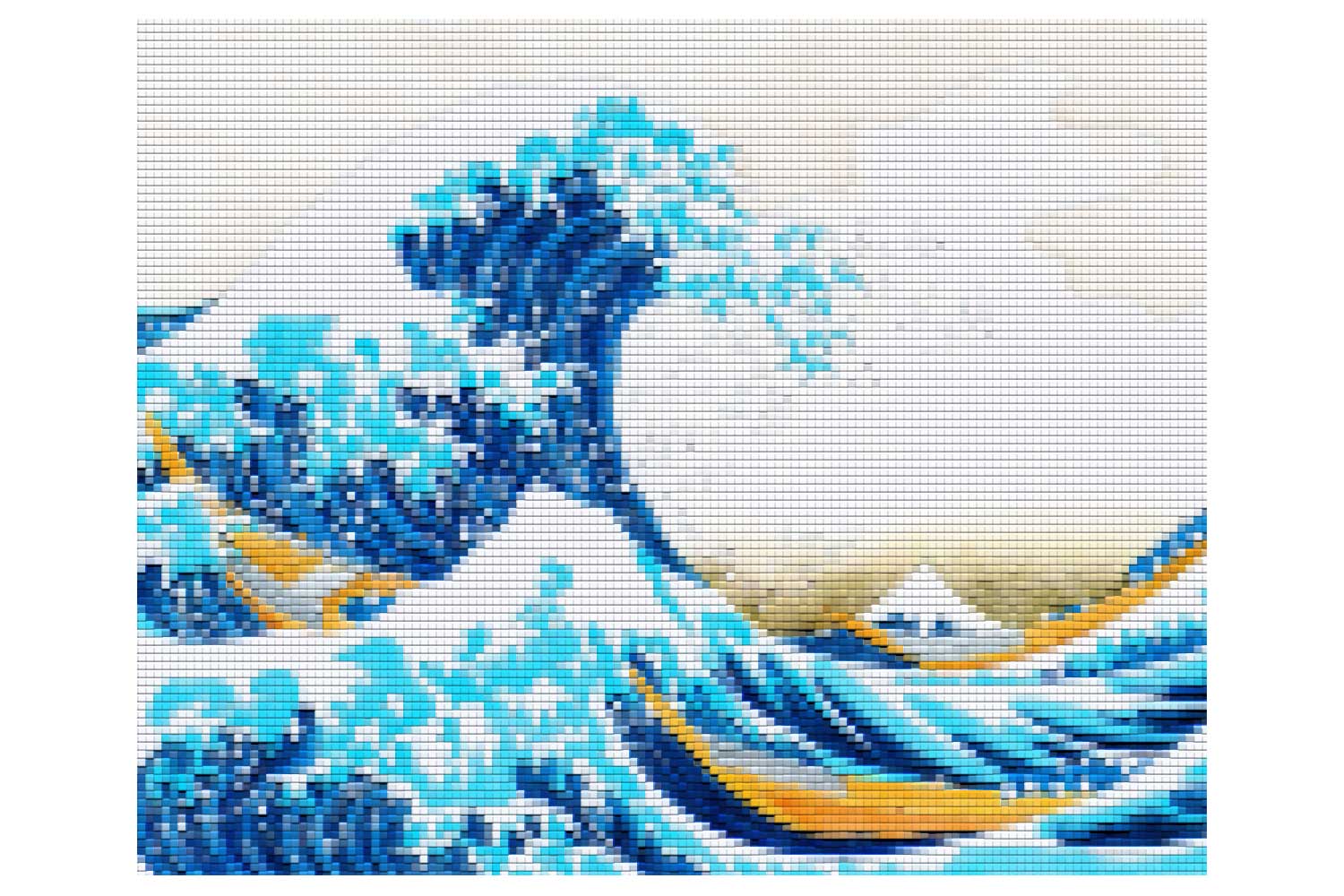 Kit diamond painting Vague d'Hokusai - 40 x 50 cm - Les nouveautés 2024 -  10 Doigts