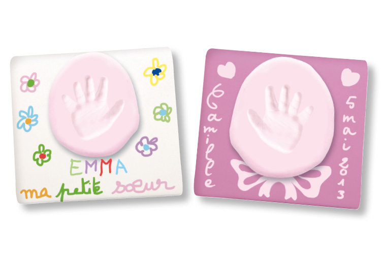 Kit tableau empreinte bébé 15 x 15 cm - Empreintes - 10 Doigts