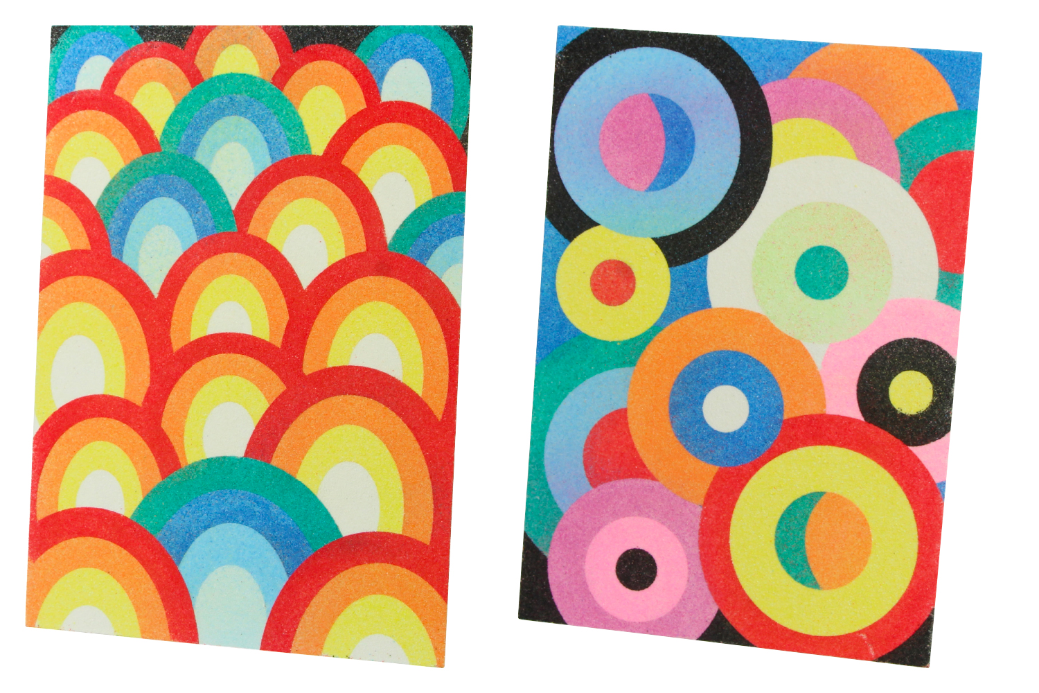Tableaux carte sable Art Abstrait - 6 cartes assorties - Sable coloré - 10  Doigts