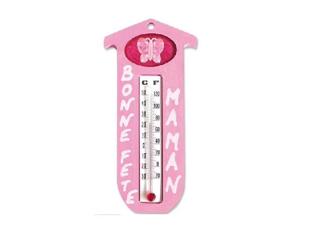 Thermometre bois petit modele personnalisable