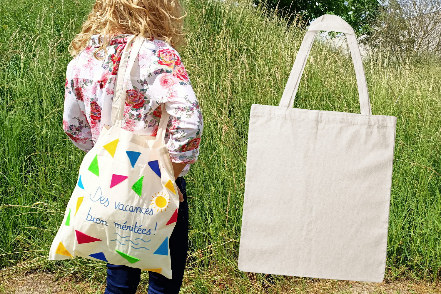 Tote bag à décorer (cadeau maitresse)