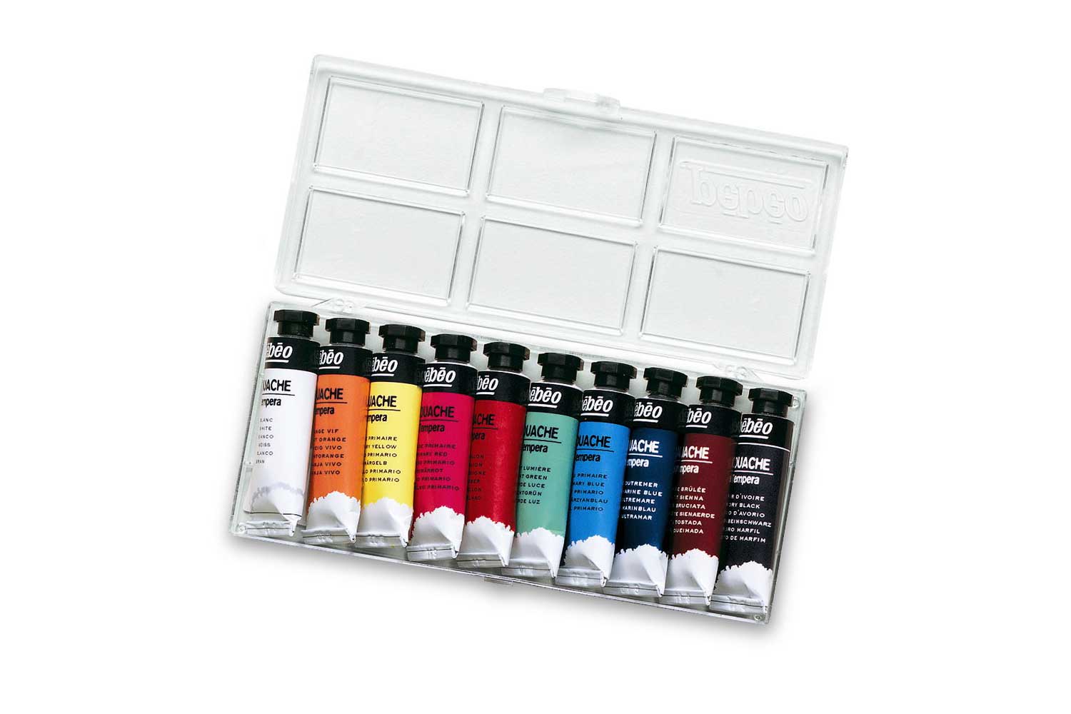 Gouaches en tube - 10 couleurs - Peinture gouache liquide - 10 Doigts