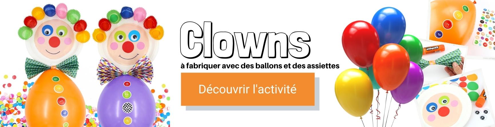 DIY clown ballon assiette