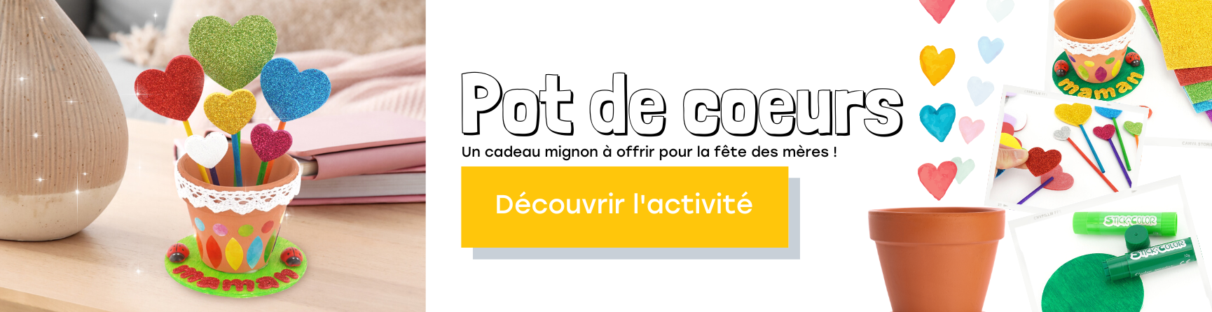 DIY pot de coeurs