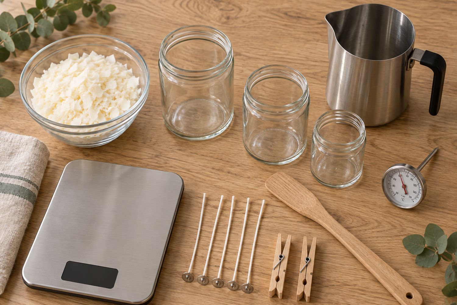 De quoi a-t-on besoin pour fabriquer une bougie ?