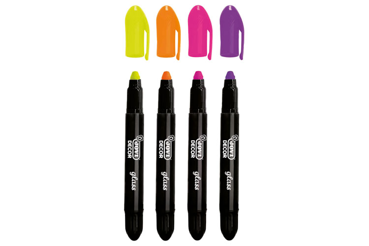 Crayons gras pour vitres et fenêtres Décoration des vitres 10 Doigts