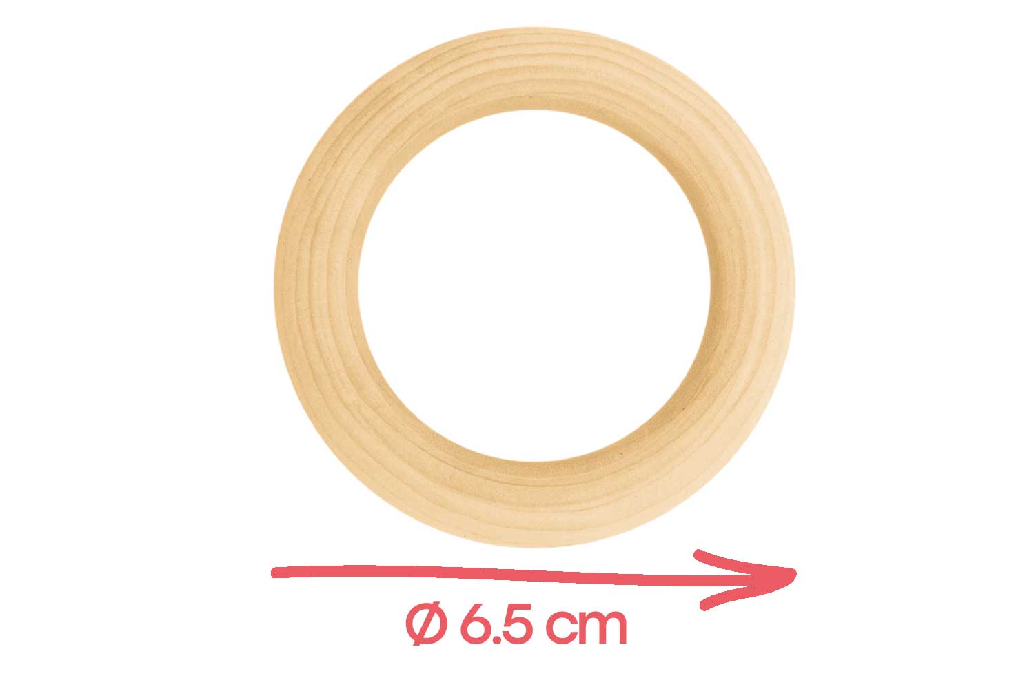 Anneaux en bois - Dimensions au choix - Perles Bois - 10 Doigts