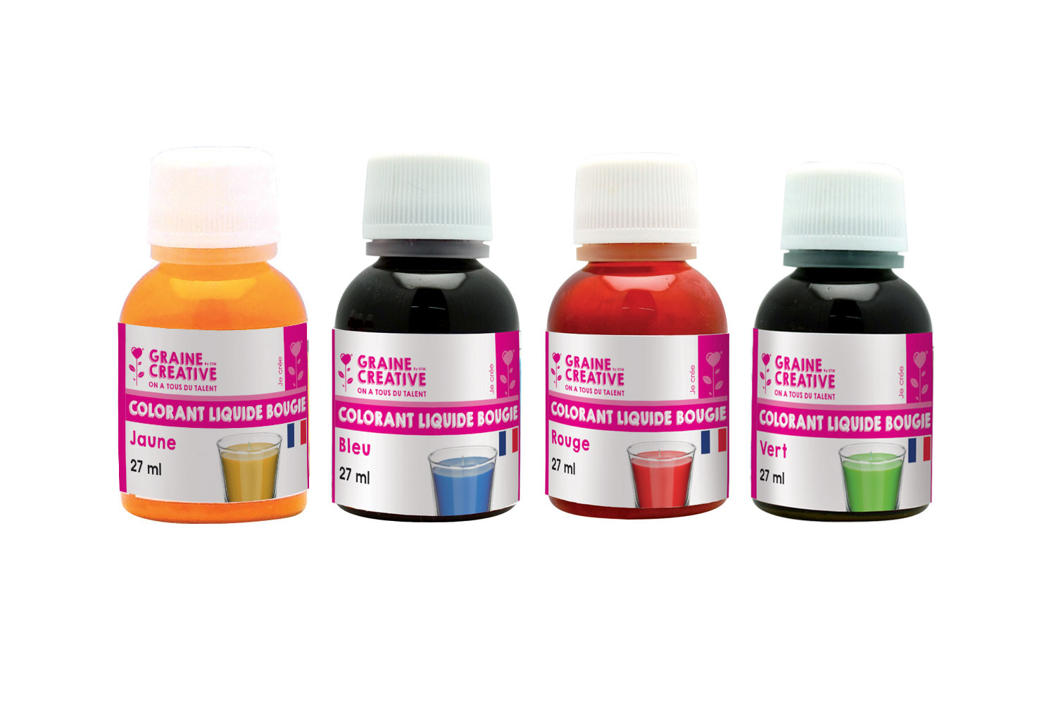 Colorants liquides pour bougie - 27 ml - Parfums et Colorants