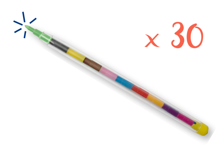 crayon pousse mine multicolor