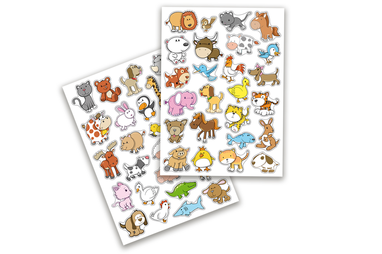 Gommettes animaux rigolos 2 - 50 pcs - Gommettes Animaux - 10 Doigts