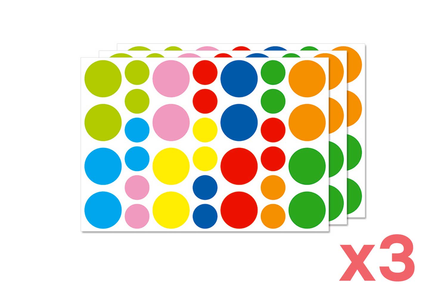 3000 Gommettes Autocollantes Rondes 12 Mm - 10 Couleurs Vives, Pour Calendrier, Bureau, école, Organisation