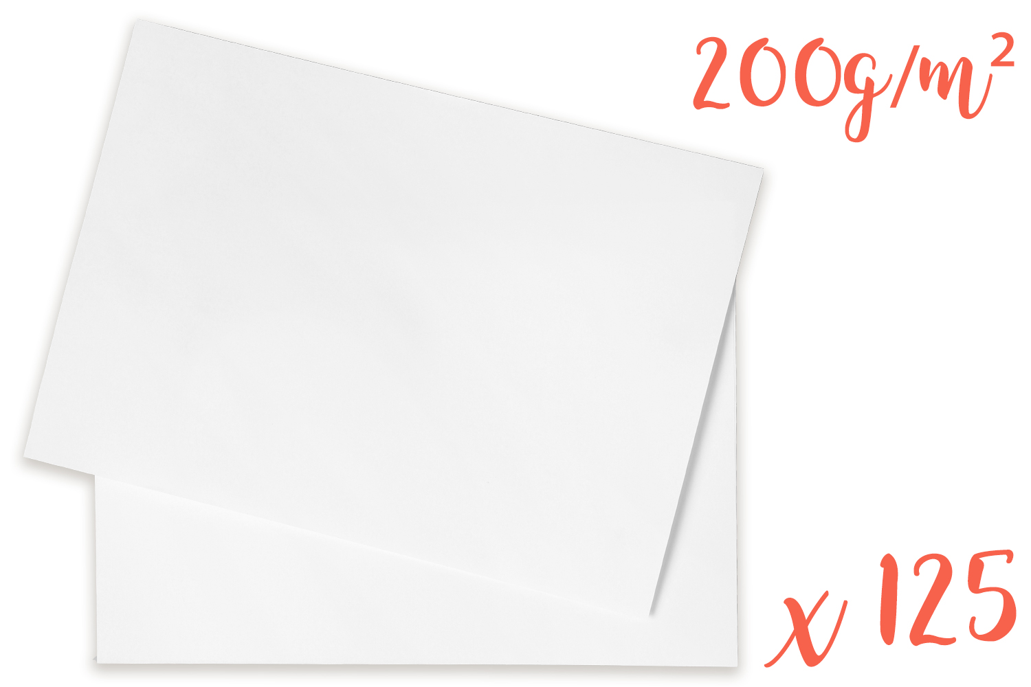 Papier épais blanc - Format au choix - Papiers pour peinture - 10 Doigts