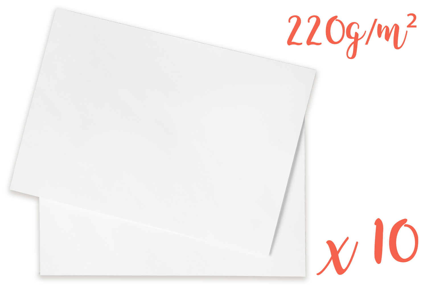 Papier épais blanc - Format au choix - Papiers pour peinture - 10 Doigts