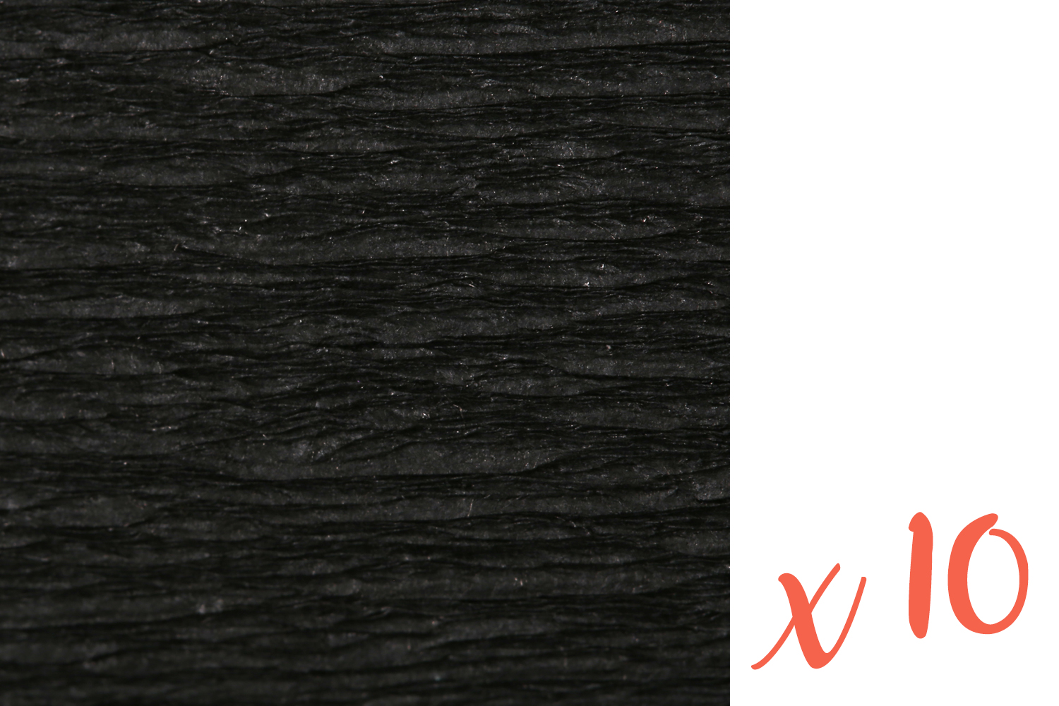 Papier Crépon Noir – Lot De 10 Rouleaux – 50 Cm X 3 M – 65% D'élasticité – Pour DIY Et Déco
