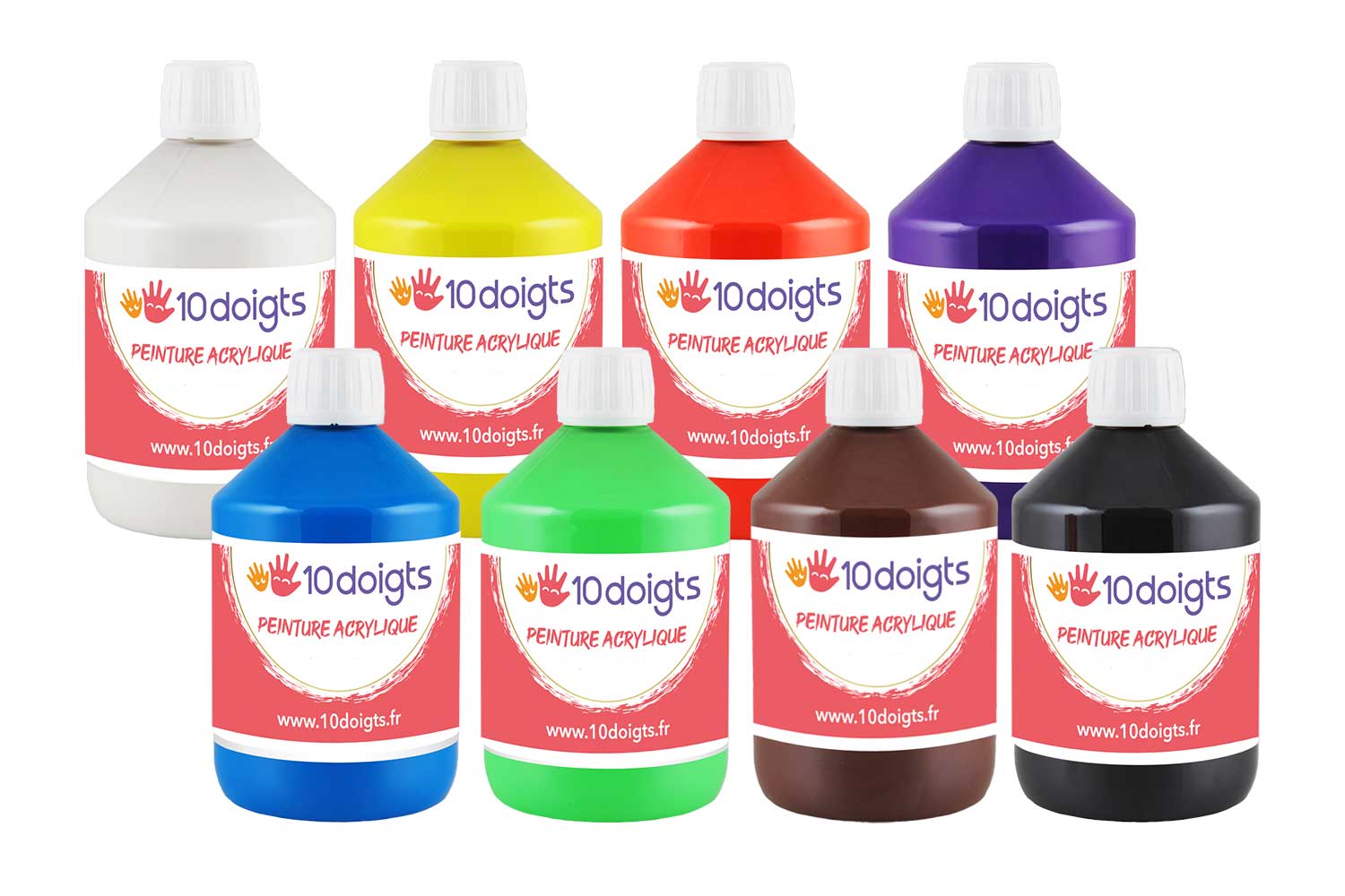 Peinture acrylique 10 Doigts - 500 ml - Peinture acrylique 10