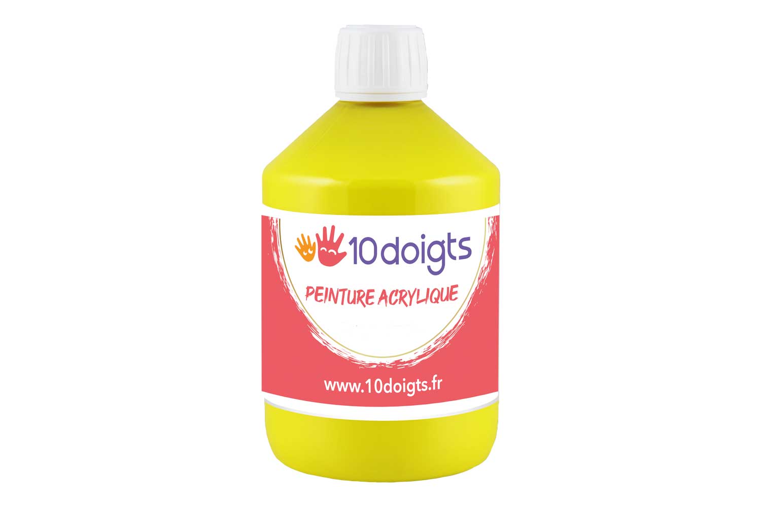 Flacon de 500 ml de peinture acrylique brillante MAJUSCULE jaune d'or