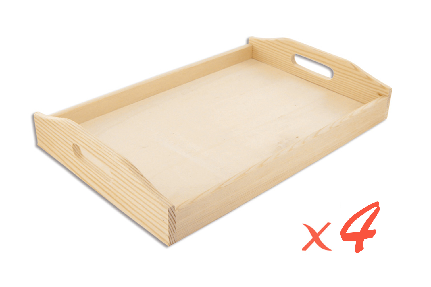 Plateau rectangulaire en bois - Dimensions au choix - Supports