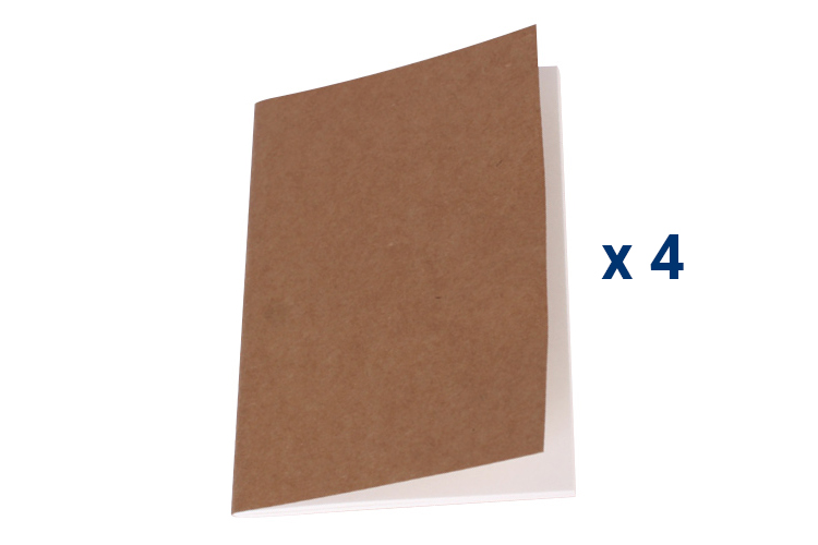 Cahier couverture kraft - 21 x 29,7 cm - 40 pages blanches lignées - Carnet  à décorer - Creavea