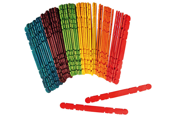 Bâtonnets crantés en bois pour construction - Bâtonnets, tiges ...