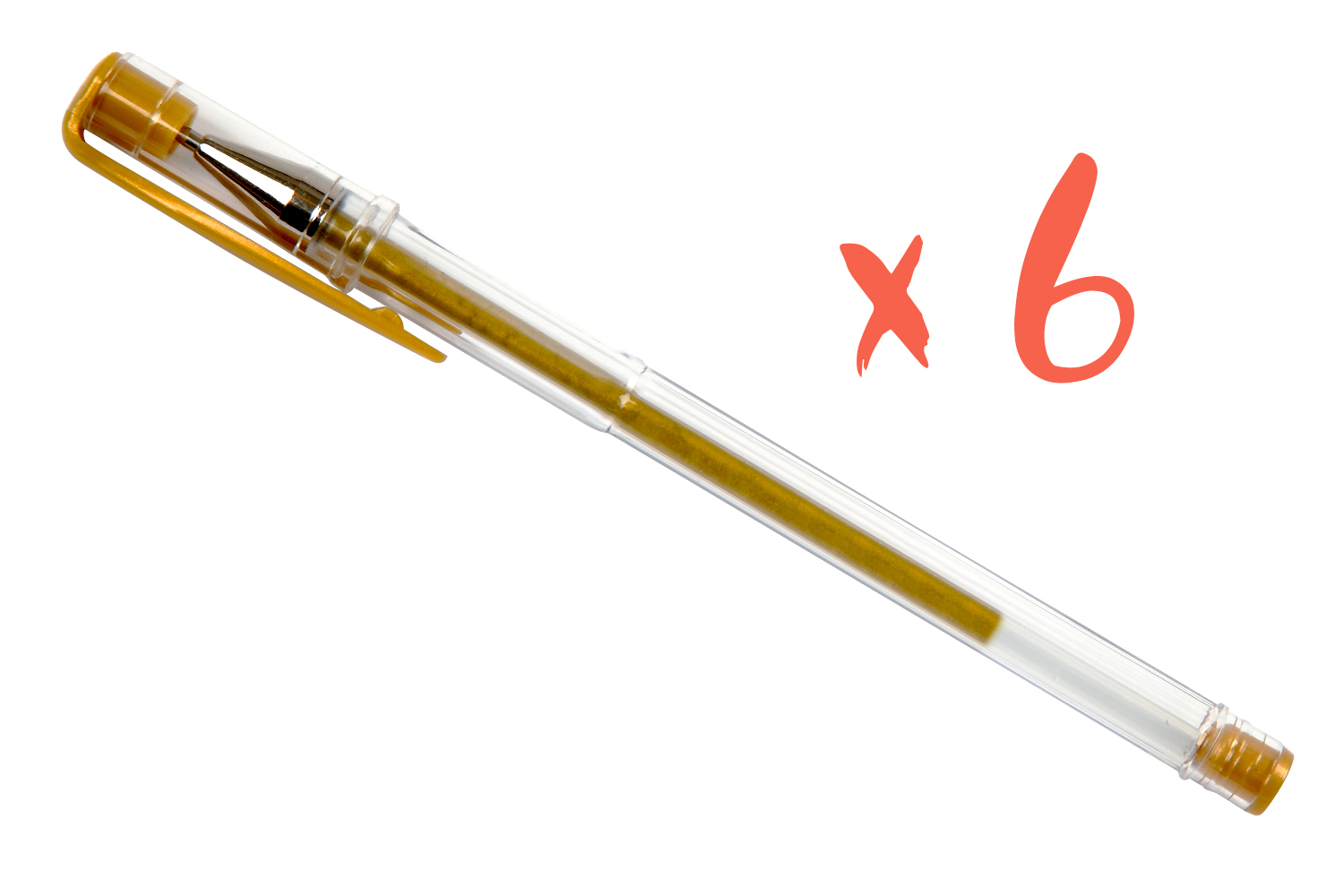 30 stylos bille encre gel métallisés pailletés : Chez