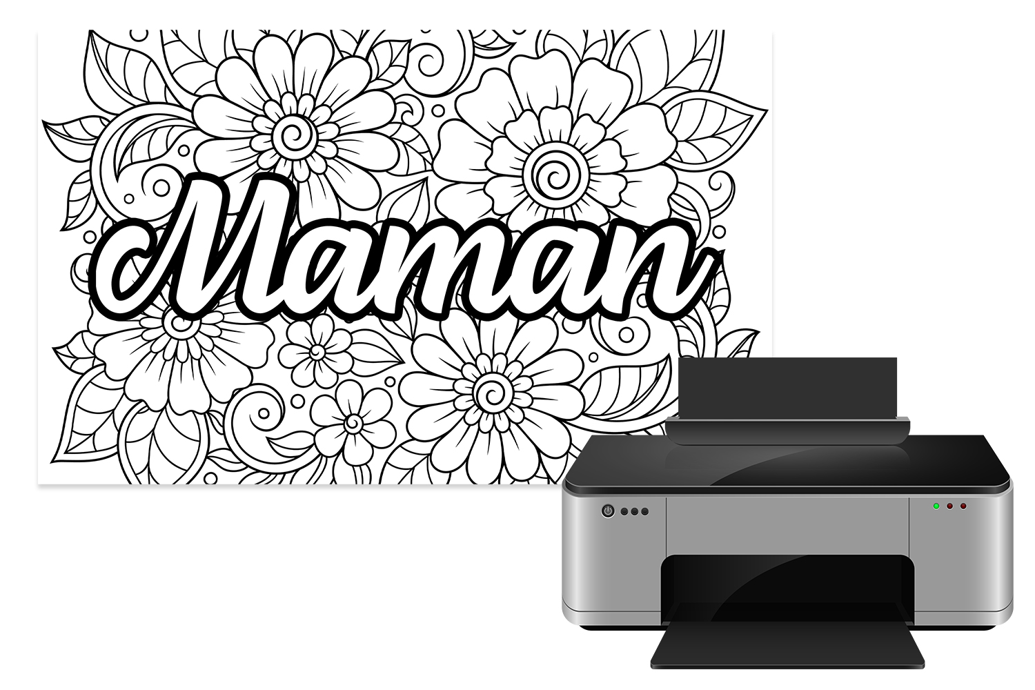 Coloriage MAMAN