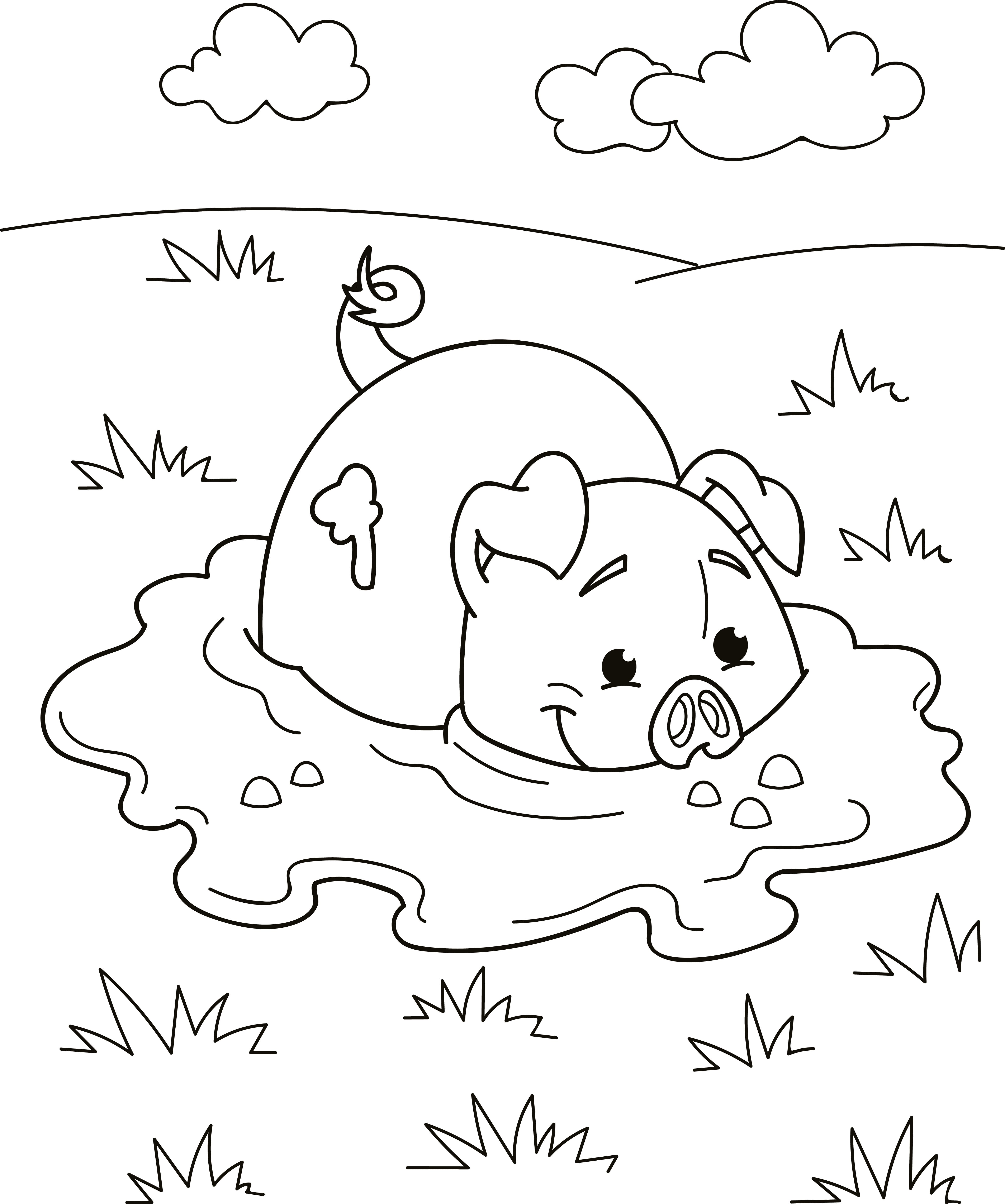 Coloriage Animaux De La Ferme Petite Section Coloriage - Coloriages animaux : Cochon 10 - 10 Doigts