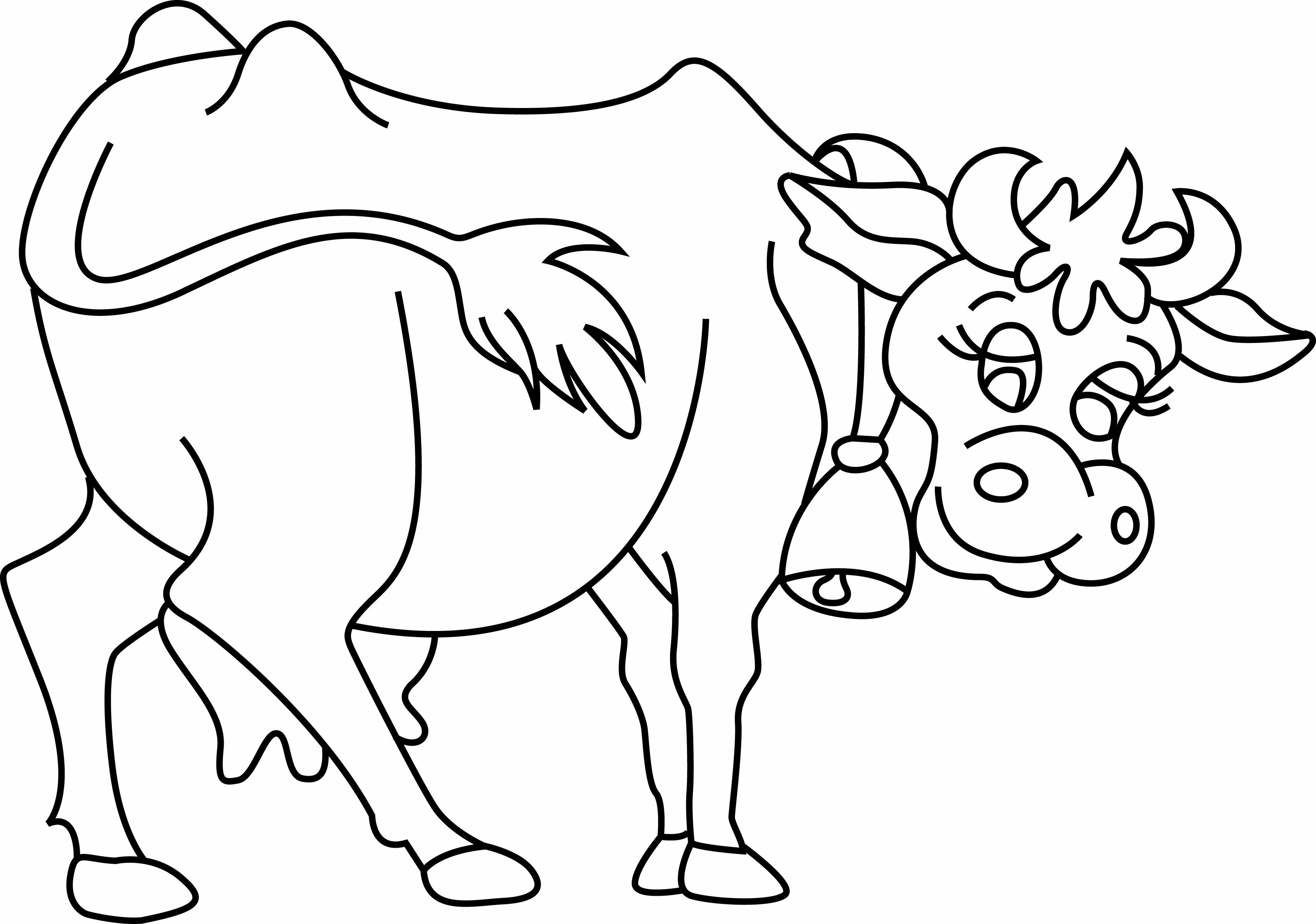 Coloriage - Coloriages animaux : Vache 15 - 10 Doigts