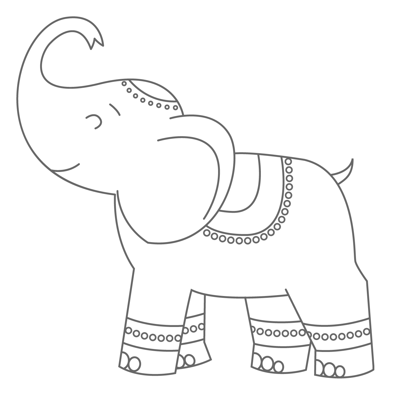 Coloriage Un Elephant Sous L Eau Dessin Elephant à imprimer