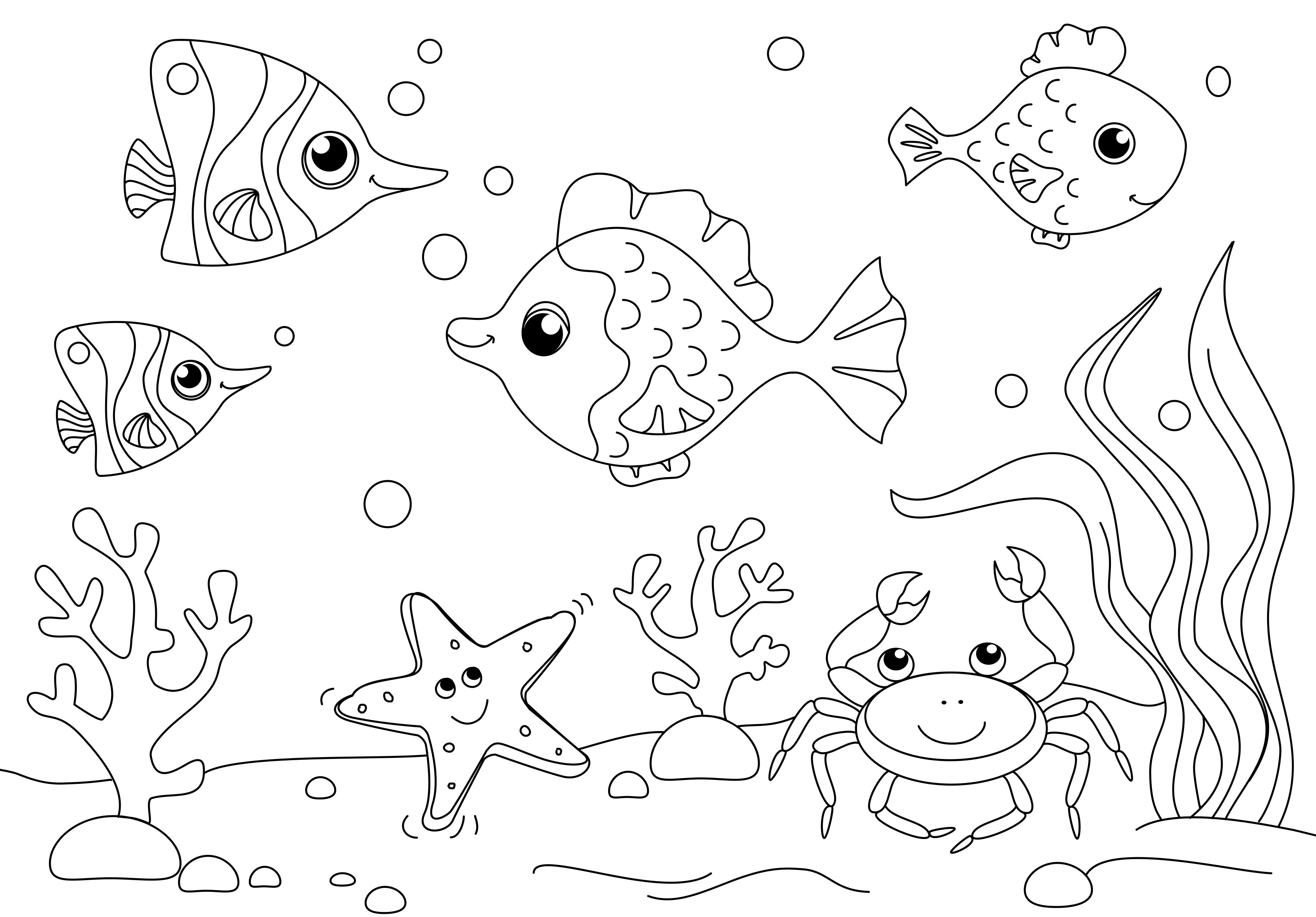 Coloriage à Imprimer Animaux Et Nature Coloriage - Coloriages animaux : Animaux-marins11 - 10 Doigts