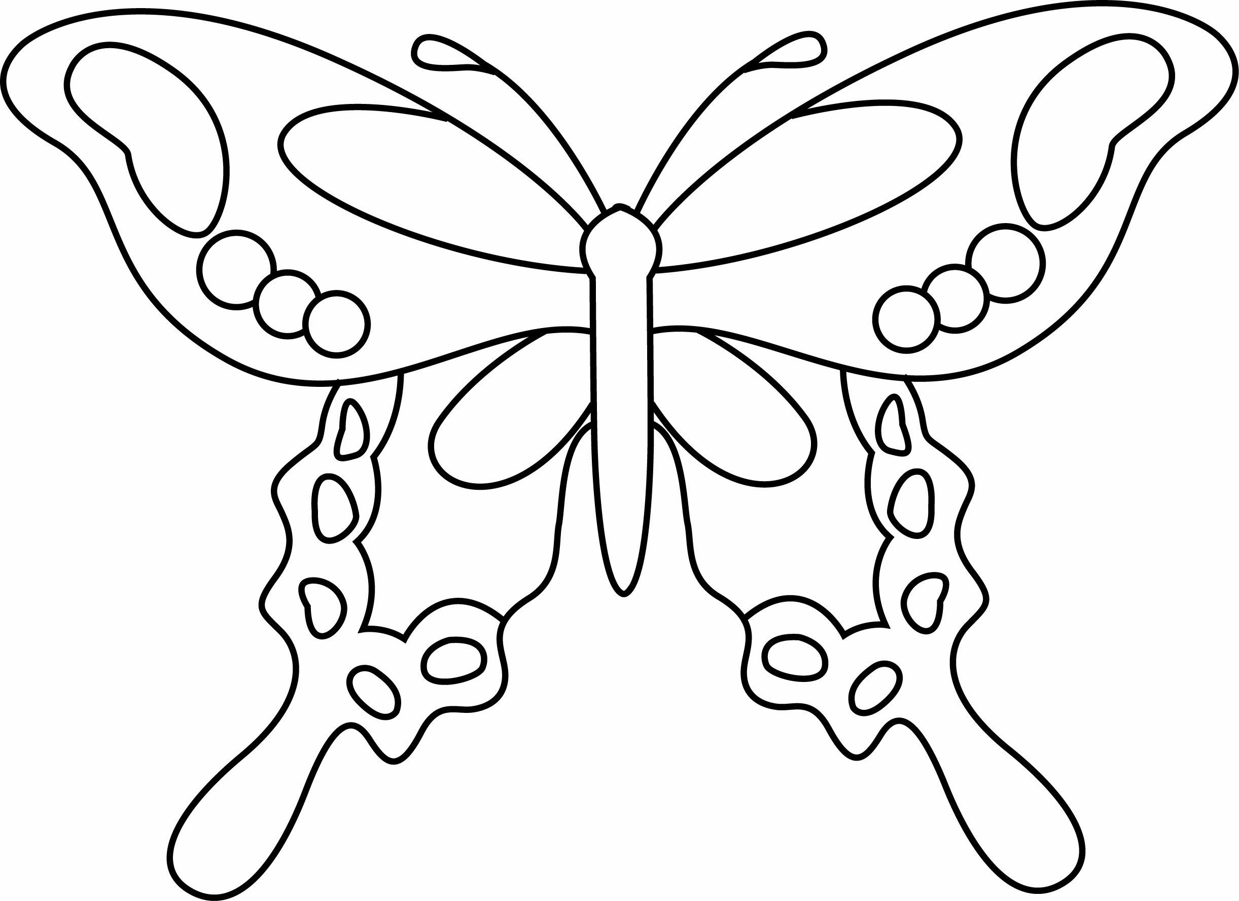 Papillon à Imprimer Format A4 Coloriage - Coloriages animaux : Papillon 14 - 10 Doigts