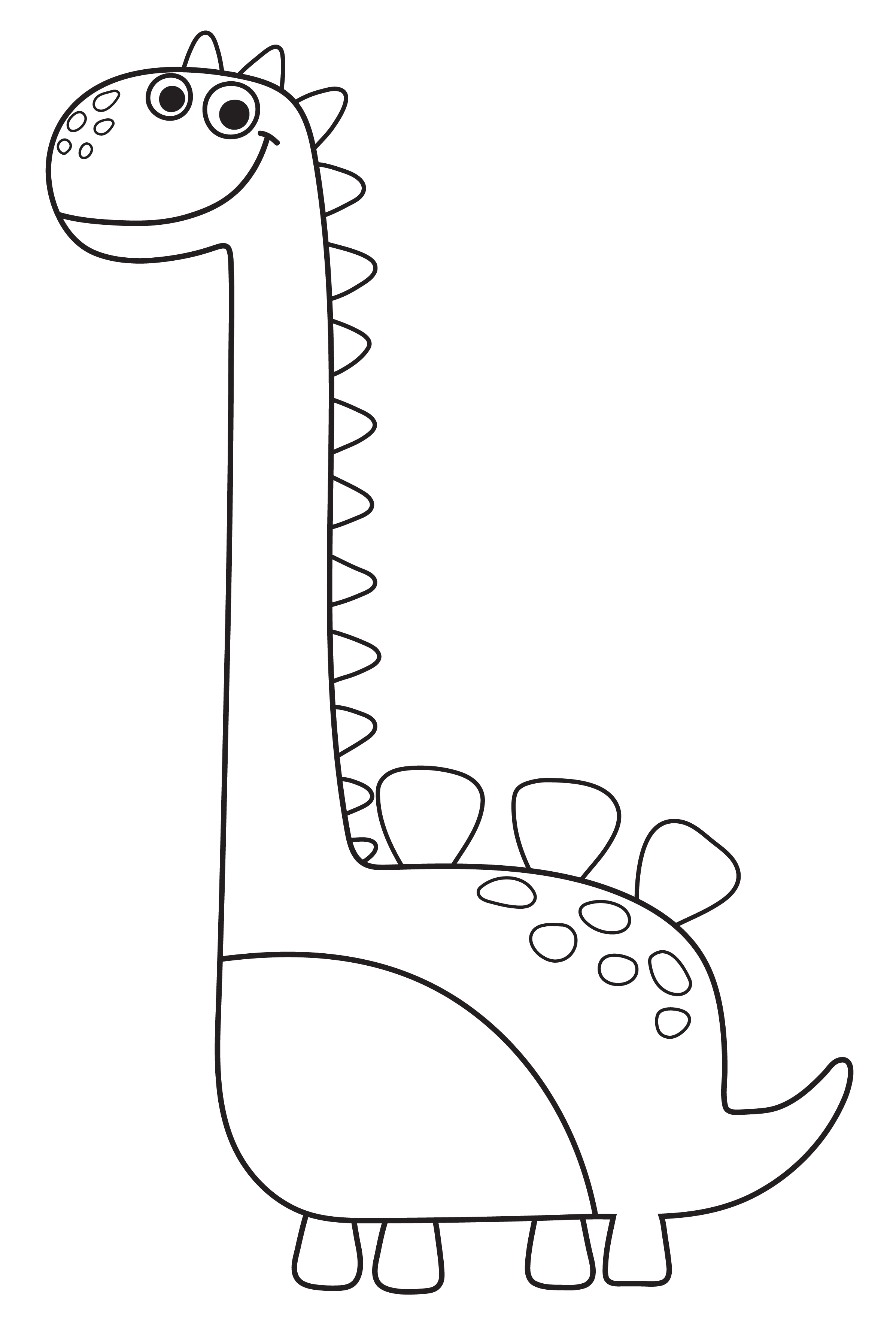 Dinosaure A Imprimer Et Colorier Coloriage - Coloriages dinosaure : Dinosaure 44 - 10 Doigts
