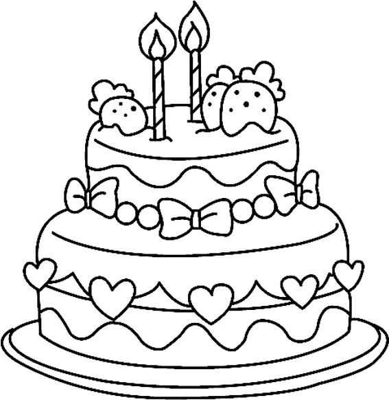 Coloriage Coloriages Divers Gateau 09 10 Doigts