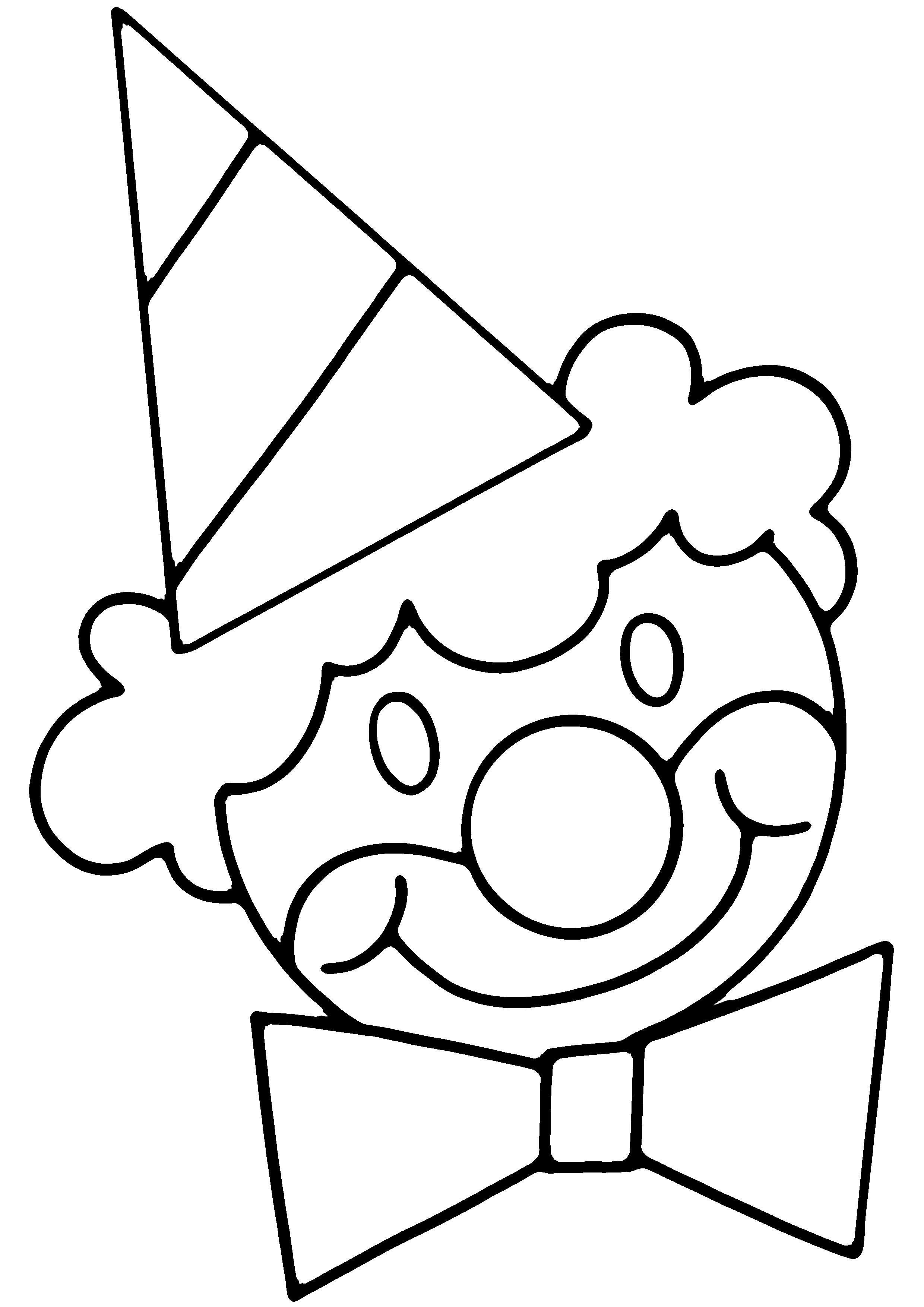 Gabarit Chapeau De Clown à Imprimer Coloriage - Coloriages fêtes : Clown 18 - 10 Doigts