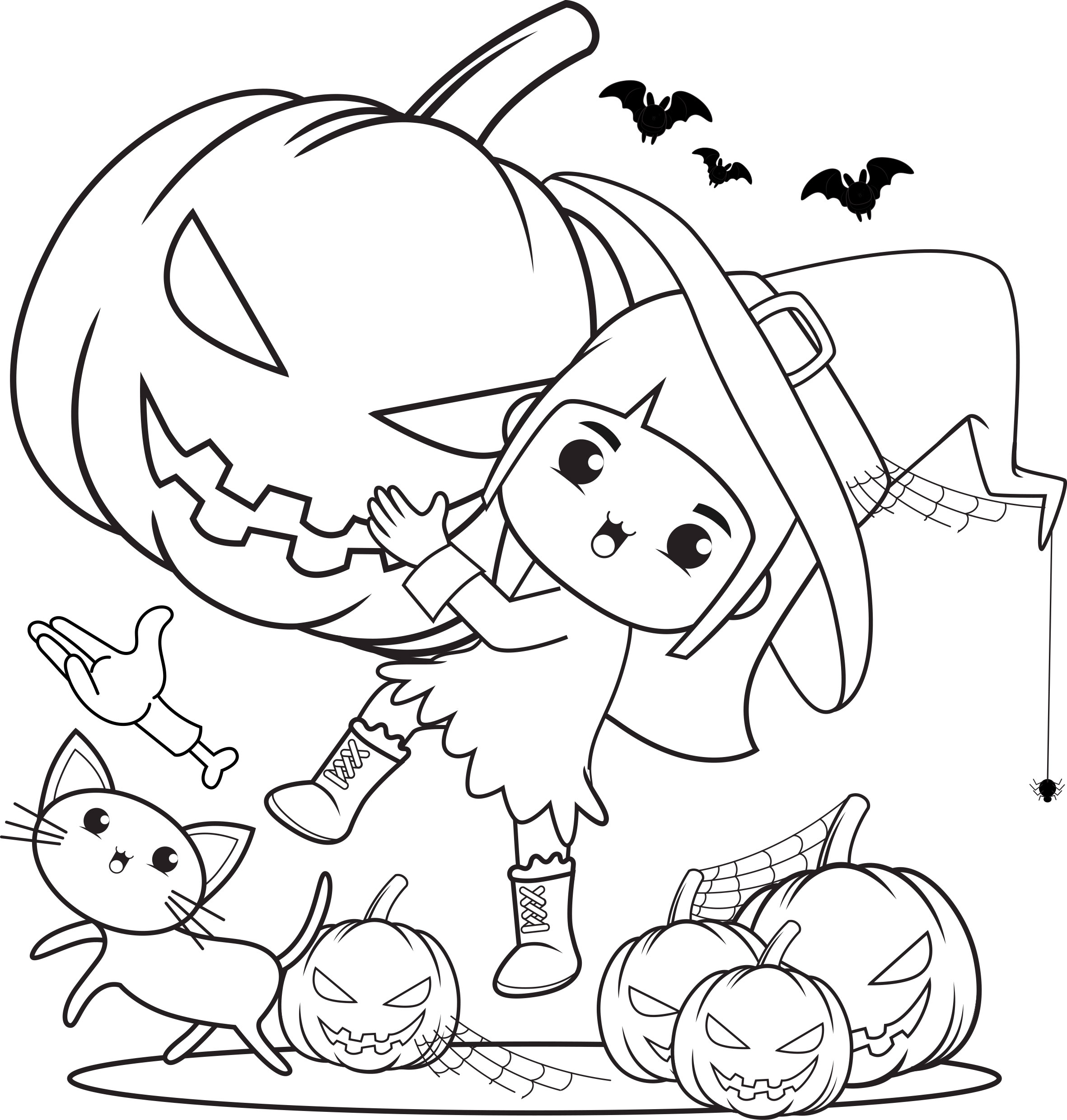 Coloriages D halloween à Imprimer Coloriage - Coloriages fêtes : Halloween10 - 10 Doigts