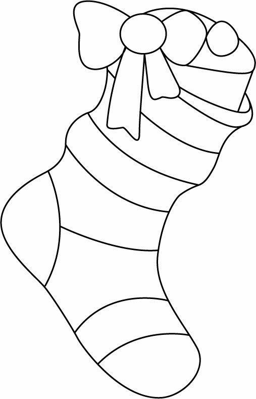 Coloriage - Coloriages fêtes : Chaussette 09 - 10 Doigts