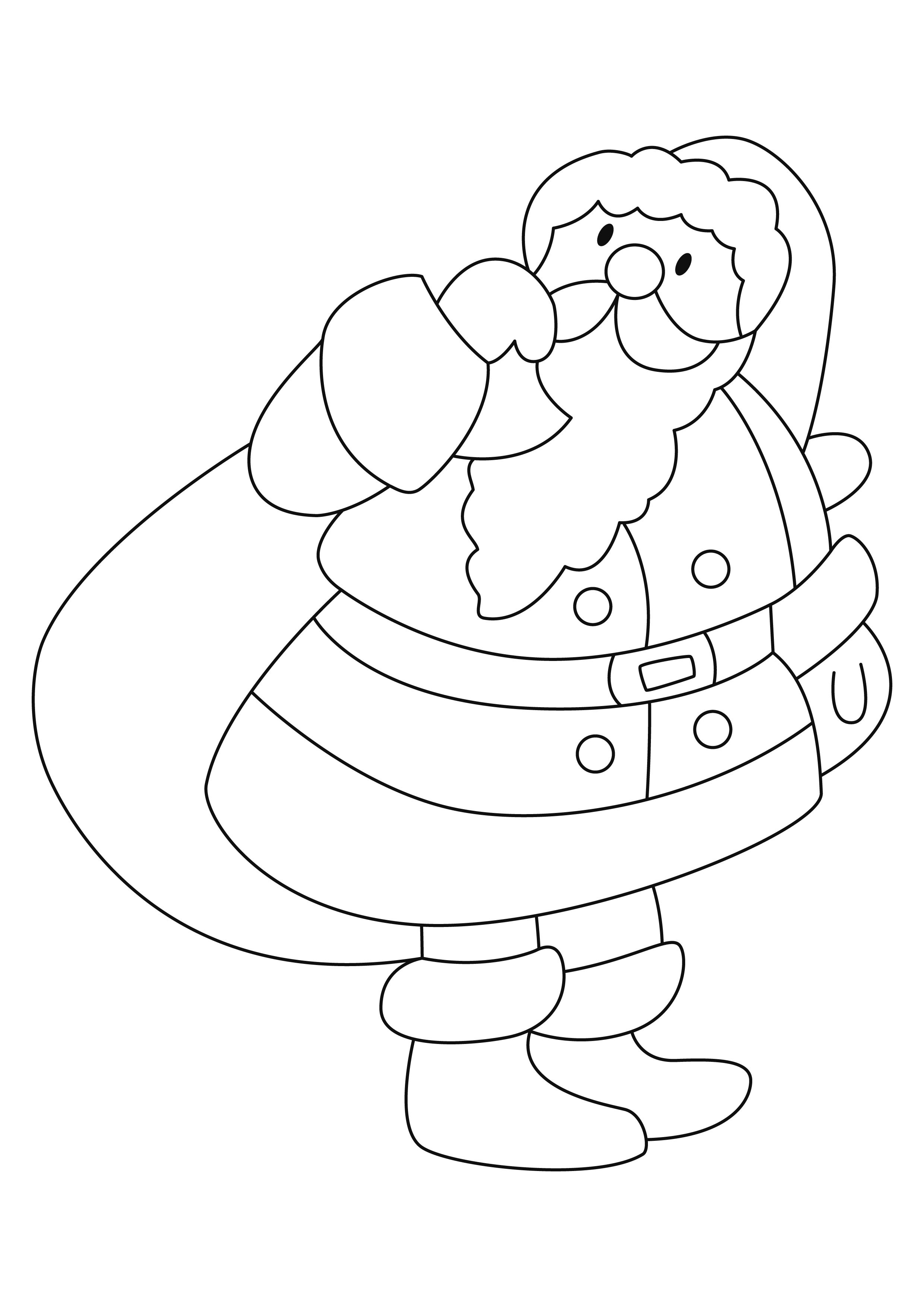 Dessin De Pere Noel Facile A Reproduire Coloriage - Coloriages fêtes : Père Noël 46 - 10 Doigts