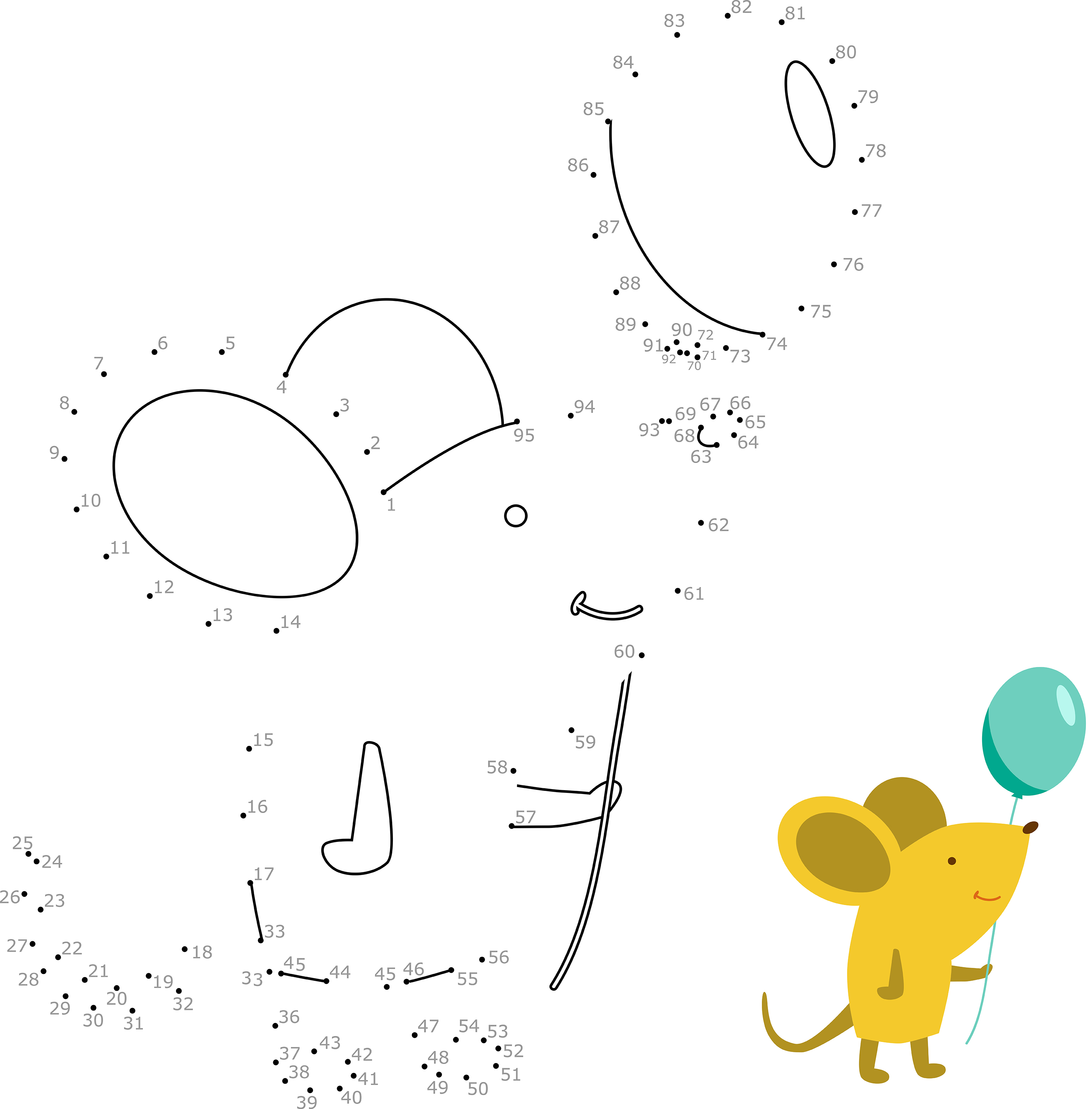 Point à Relier Maternelle à Imprimer Coloriage - Coloriages jeu : Relier-les-points5 - 10 Doigts
