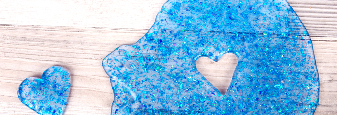 slime bleu paillettes