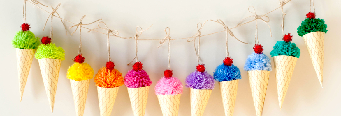 une guirlande pompon