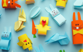 Je fais des décorations en origami - Activités de Pâques - 10doigts.fr