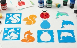 Pochoir animaux - Pochoirs - 10doigts.fr