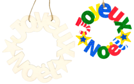 Objets en bois Noël - Supports en bois - 10doigts.fr