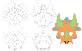 Masques à colorier - Activités en papier - 10doigts.fr