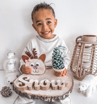 Luge de noël et petit sapin - 10doigts.fr