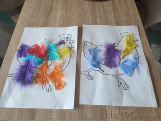 Poules à plumes - 10doigts.fr