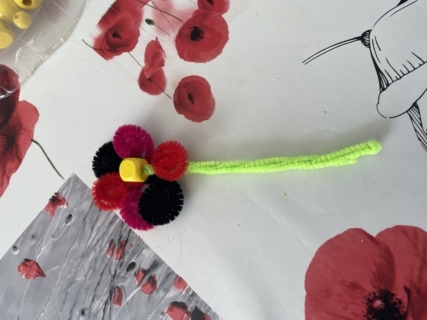 Fleur chenille - 10doigts.fr