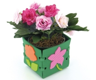 Cache pot fleuri - Feutrine, feutrage - 10doigts.fr