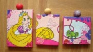 tryptique Princesse Raiponce  - Peinture - 10doigts.fr