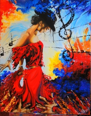 La cariatide - Peinture - 10doigts.fr